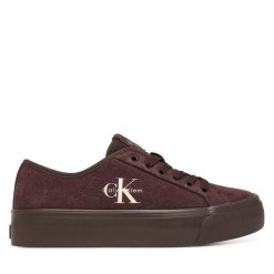 Tenisówki Calvin Klein. Czerwone trampki damskie Calvin Klein, bez wzorów, bez zapięcia. Za 409.99 zł.