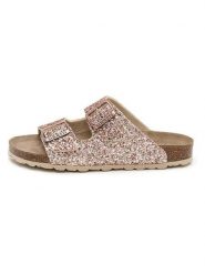 SABOKETS Klapki w kolorze złoto-jasnoróżowym rozmiar: 42. Różowe klapki damskie SABOKETS, bez wzorów, z otwartym noskiem, bez obcasa, bez zapięcia. Za 126.99 zł.