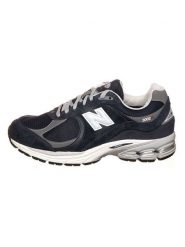 New Balance Skórzane sneakersy "2002R" w kolorze granatowym rozmiar: 44,5. Niebieskie obuwie sportowe damskie New Balance, z materiału, bez zapięcia. Za 405.05 zł.