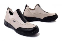 RIEKER TEX L7153-60 beige, półbuty damskie. Brązowe półbuty damskie Rieker, bez wzorów, bez obcasa, bez zapięcia. Za 197.94 zł.