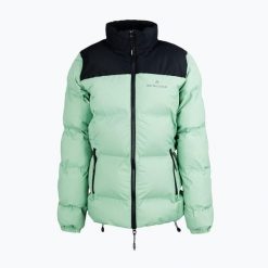 Kurtka ocieplana damska BERGSON Snowy Wolf Micro-Therm. Zielone kurtki damskie Bergson, bez wzorów, z puchu, bez kaptura. Za 379.99 zł.