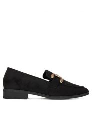 DeeZee Mokasyny RD2 Czarny. Czarne mokasyny damskie DeeZee, z materiału, bez obcasa. Za 129.99 zł.