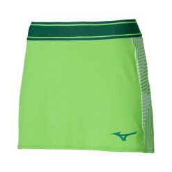 Damskie spódnico-spodenki Mizuno Flex. Zielone spodenki sportowe damskie Mizuno, l, bez wzorów, z materiału, na fitness i siłownię. Za 190.00 zł.