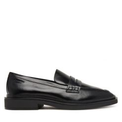 Lordsy Calvin Klein. Czarne półbuty damskie Calvin Klein, bez wzorów, bez obcasa, bez zapięcia. Za 649.99 zł.