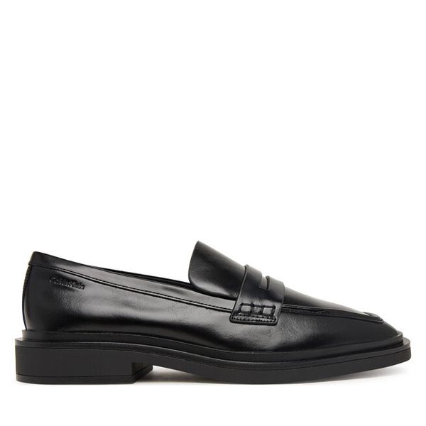 Lordsy Calvin Klein. Czarne półbuty damskie Calvin Klein, bez wzorów, bez obcasa, bez zapięcia. Za 649.99 zł.