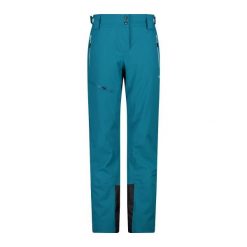 Spodnie damskie narciarskie CMP 34W2046. Zielone spodnie materiałowe damskie CMP, bez wzorów. Za 639.99 zł.