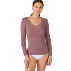 Koszulka damska Damart Thermolactyl. Czerwone koszulki damskie DAMART, bez wzorów, bez kołnierzyka, bez ramiączek. Za 224.00 zł.