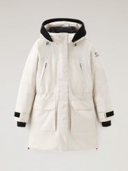 Woolrich Parka "Harveys" w kolorze kremowym rozmiar: M. Brązowe parki damskie Woolrich, m, bez kaptura. Za 1,910.85 zł.