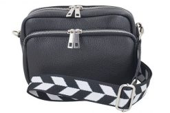 Listonoszka skórzana BARBERINI'S czarna 944-1. Czarne shopper bag Barberinis, bez wzorów, ze skóry, bez dodatków. Za 239.99 zł.