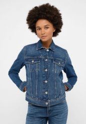 MUSTANG SANTA ROSA DENIM JACKET DAMSKA KURTKA JEANSOWA NA GUZIKI PRZEJŚCIOWA DENIM BLUE 1015593 5000 681. Niebieskie kurtki damskie Mustang, s, bez wzorów, z denimu, bez kaptura. Za 269.99 zł.