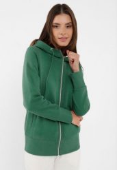 Bluza na zamek B-ALEXA. Zielone bluzy damskie Volcano, s, bez wzorów, z bawełny, z kapturem. Za 179.99 zł.