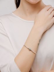 Pandora Srebrna bransoletka rozmiar: 20. Szare bransoletki damskie Pandora, srebrne. Za 257.92 zł.