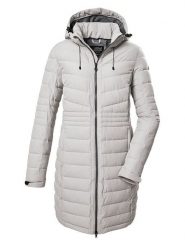 Killtec Płaszcz pikowany "KOW 96" w kolorze jasnoszarym rozmiar: 42. Szare płaszcze damskie Killtec, m, bez wzorów, bez kaptura. Za 297.97 zł.