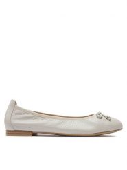 Caprice Baleriny 9-22108-42 Écru. Białe balerinki damskie Caprice, bez wzorów, ze skóry. Za 226.99 zł.