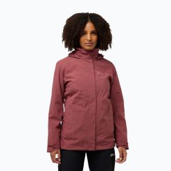 Kurtka 3w1 damska Jack Wolfskin Rotwand 3In1. Czerwone kurtki damskie Jack Wolfskin, xs, bez wzorów, bez kaptura. Za 949.99 zł.