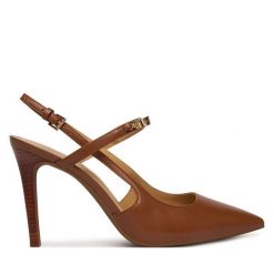 Szpilki MICHAEL Michael Kors. Brązowe szpilki damskie MICHAEL Michael Kors, bez wzorów, bez obcasa, na szpilce, bez zapięcia. Za 769.99 zł.