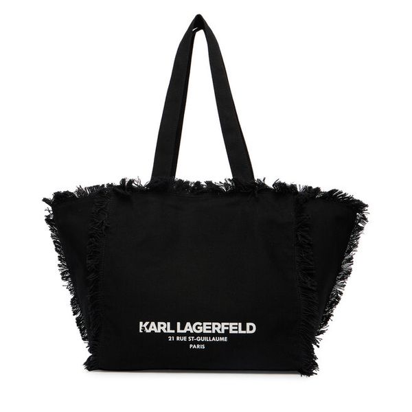 Torebka KARL LAGERFELD. Czarne shopper bag KARL LAGERFELD, bez dodatków. Za 379.99 zł.
