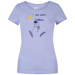 Koszulka damska Rafiki Jay. Niebieskie bluzki damskie RAFIKI, bez wzorów, sportowe, bez kołnierzyka, bez ramiączek. Za 205.45 zł.