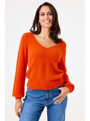 Garcia Sweter w kolorze pomarańczowym rozmiar: XXL. Pomarańczowe swetry klasyczne damskie Garcia, xxl, bez kołnierzyka. Za 92.21 zł.