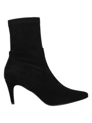 Wojas Botki w kolorze czarnym rozmiar: 38. Czarne botki damskie Wojas, z materiału, eleganckie, bez obcasa, na szpilce, bez zapięcia. Za 377.95 zł.