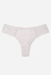 Jasnoszare Majtki Stringi z Subtelną Koronką z Bawełną Adriedah. Szare stringi Born2be, bez wzorów, z bawełny. Za 6.99 zł.