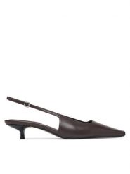 Calvin Klein Czółenka Kitten Heel Pump Sling Hdw HW0HW03168 Czarny. Czarne czółenka damskie Calvin Klein, bez wzorów, ze skóry, bez obcasa. Za 569.99 zł.