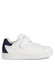 Geox Sneakersy J Eclyper J36LSA 000BC C0899 S Biały. Białe buty sportowe chłopięce Geox, ze skóry, bez zapięcia. Za 159.99 zł.