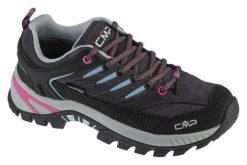 Buty trekkingowe damskie, Rigel 2.0. Niebieskie obuwie trekkingowe damskie CMP, z materiału, przed kostkę, bez zapięcia. Za 449.99 zł.
