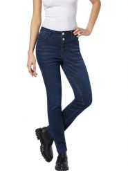Heine Dżinsy - Slim fit - w kolorze granatowym rozmiar: 42. Niebieskie jeansy damskie Heine. Za 87.81 zł.