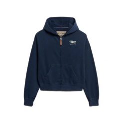 Bluza damska z kapturem Superdry Heritage Hamptons. Niebieskie bluzy damskie Superdry, bez wzorów, z kapturem. Za 339.80 zł.