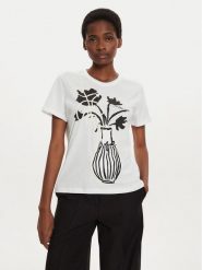 Desigual T-Shirt Shadow 24WWTK11 Biały Regular Fit. Białe t-shirty damskie Desigual, xl, bez wzorów, z bawełny, bez kołnierzyka. Za 169.99 zł.