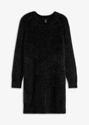 Sukienka dzianinowa oversize z szenili. Czerwone sukienki damskie bonprix, bez wzorów, z dzianiny, bez ramiączek. Za 119.99 zł.