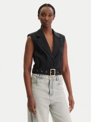 KARL LAGERFELD Kamizelka garniturowa B1W14009 Czarny Slim Fit. Czarne kamizelki damskie KARL LAGERFELD, bez wzorów, z syntetyku, bez kaptura. Za 1,399.00 zł.