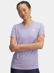 Under Armour Koszulka funkcyjna w kolorze fioletowym rozmiar: L. Różowe koszulki damskie Under Armour, l, bez wzorów, z materiału, bez kołnierzyka, bez ramiączek. Za 87.19 zł.