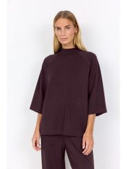 Soyaconcept Koszulka "Banu" w kolorze ciemnofioletowym rozmiar: XL. Różowe bluzki damskie Soyaconcept, xl, bez wzorów, bez kołnierzyka, bez ramiączek. Za 149.95 zł.
