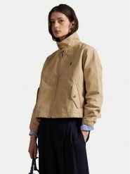Polo Ralph Lauren Kurtka przejściowa 211936442003 Beżowy Straight Fit. Brązowe kurtki damskie Polo Ralph Lauren, xs, bez wzorów, z bawełny, bez kaptura. Za 1,599.00 zł.