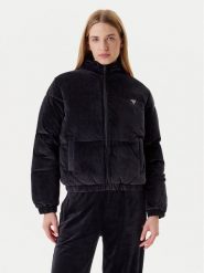 Guess Kurtka zimowa V4BL03 K0232 Czarny Regular Fit. Czarne kurtki damskie Guess, na zimę, xl, z aplikacjami, z syntetyku, bez kaptura. Za 459.99 zł.