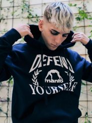 MANTO bluza z kapturem DEFEND granatowa. Niebieskie bluzy damskie MANTO, m, bez wzorów, z bawełny, z kapturem. Za 249.00 zł.