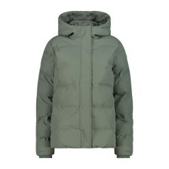 Damska kurtka z kapturem CMP. Szare kurtki sportowe damskie CMP, na zimę, xs, bez wzorów, z puchu, z kapturem. W wyprzedaży za 464.10 zł.