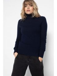 Perfect Cashmere Kaszmirowy golf "Tracy" w kolorze granatowym rozmiar: L. Niebieskie golfy damskie Perfect Cashmere, l, bez wzorów, z kaszmiru, bez ramiączek. Za 220.12 zł.
