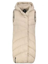 Sublevel Kamizelka pikowana w kolorze beżowym rozmiar: M. Brązowe kamizelki damskie Sublevel, m, bez wzorów, bez kaptura. Za 140.20 zł.