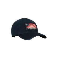 Damska czapka z daszkiem Superdry. Niebieskie czapki z daszkiem damskie Superdry, bez wzorów. Za 130.65 zł.