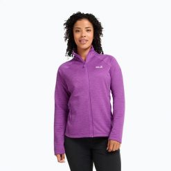 Bluza polarowa damska Jack Wolfskin Anytrail Full Zip. Czerwone bluzy damskie Jack Wolfskin, l, bez wzorów, z materiału, bez kaptura. Za 399.99 zł.