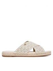 MICHAEL Michael Kors Espadryle Kenzie 40R6KZFS1B Kremowy. Białe espadryle damskie MICHAEL Michael Kors, bez wzorów, ze skóry, bez obcasa. Za 529.99 zł.