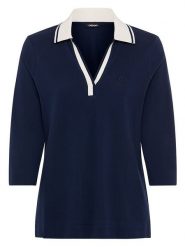 Olsen Koszulka polo w kolorze granatowym rozmiar: 40. Niebieskie bluzki damskie Olsen, bez wzorów, bez kołnierzyka, bez ramiączek. Za 98.95 zł.