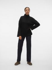 Vero Moda Sweter w kolorze czarnym rozmiar: XS. Czarne swetry klasyczne damskie Vero Moda, xs, z wełny, bez kołnierzyka. Za 74.27 zł.