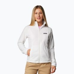 Bluza damska Columbia Benton Springs Full Zip. Białe bluzy damskie Columbia, bez wzorów, bez kaptura. Za 179.99 zł.