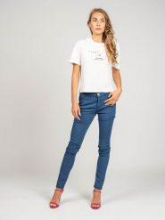 Trussardi Jeans Spodnie | 56J00059 | Kobieta | Niebieski. Niebieskie rurki damskie TRUSSARDI, bez wzorów, z bawełny. W wyprzedaży za 269.00 zł.