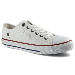 Białe Trampki Big Star Damskie Modne Buty. Białe trampki damskie Big Star, bez wzorów, ze skóry ekologicznej, bez zapięcia. Za 109.00 zł.