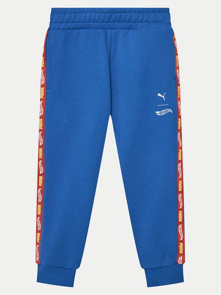 Puma Spodnie dresowe Hot Wheels 630072 Niebieski Regular Fit. Niebieskie spodnie dresowe chłopięce Puma, z bawełny. Za 99.99 zł.